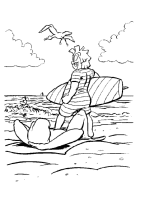 A coloring page of bassie and adriaan